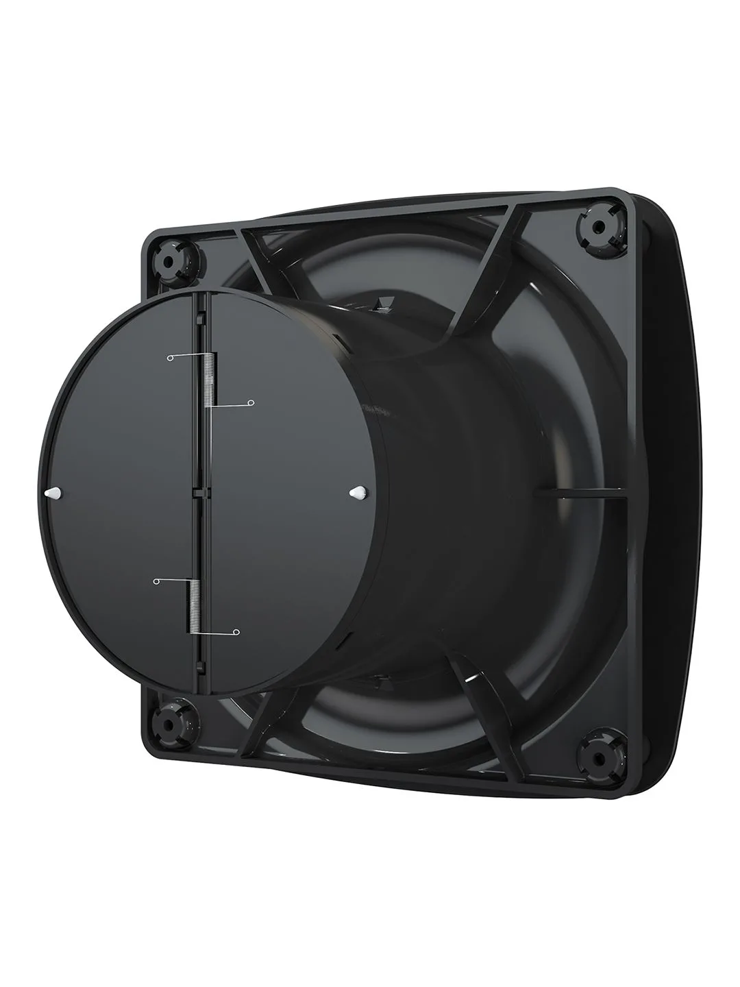 Вентилятор накладной RIO D125 обратный клапан Matt black DICITI