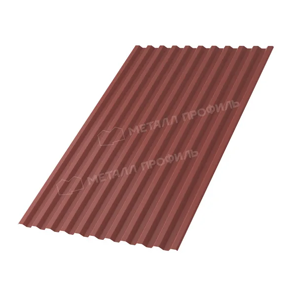 Профлист МЕТАЛЛ ПРОФИЛЬ С-21x1000-A Металл Профиль (ПЭ-01-3009-0,7), RAL3009 Красная окись