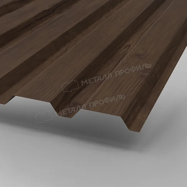 Профлист МЕТАЛЛ ПРОФИЛЬ МП-35х1035-A Металл Профиль (ECOSTEEL_MA_Д-01-МореныйДуб-0,5), Мореный Дуб