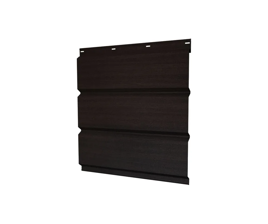 Софит металлический без перфорации 0,45 Print Elite с пленкой Coffee Wood Blesk TwinColor