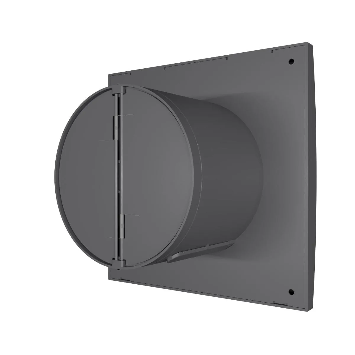 Вентилятор накладной AURA D100 обратный клапан Dark gray metal DICITI