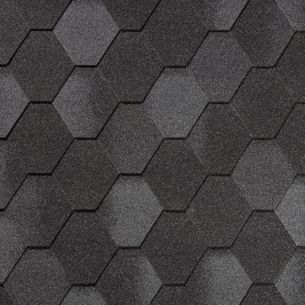 Гибкая черепица Quiet Tile Rombica, Базальтово серый