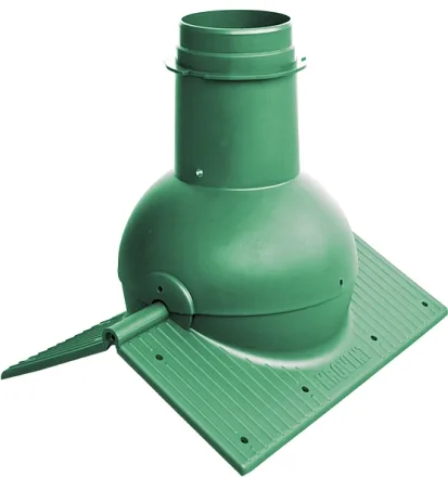 Коньковый элемент Krovent Pipe-Cone зеленый
