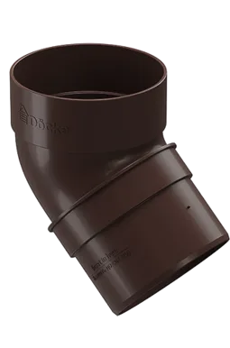 Колено водосточное 45˚ Стандарт (Standard) Тёмно-коричневый, (RAL 8019) Döcke