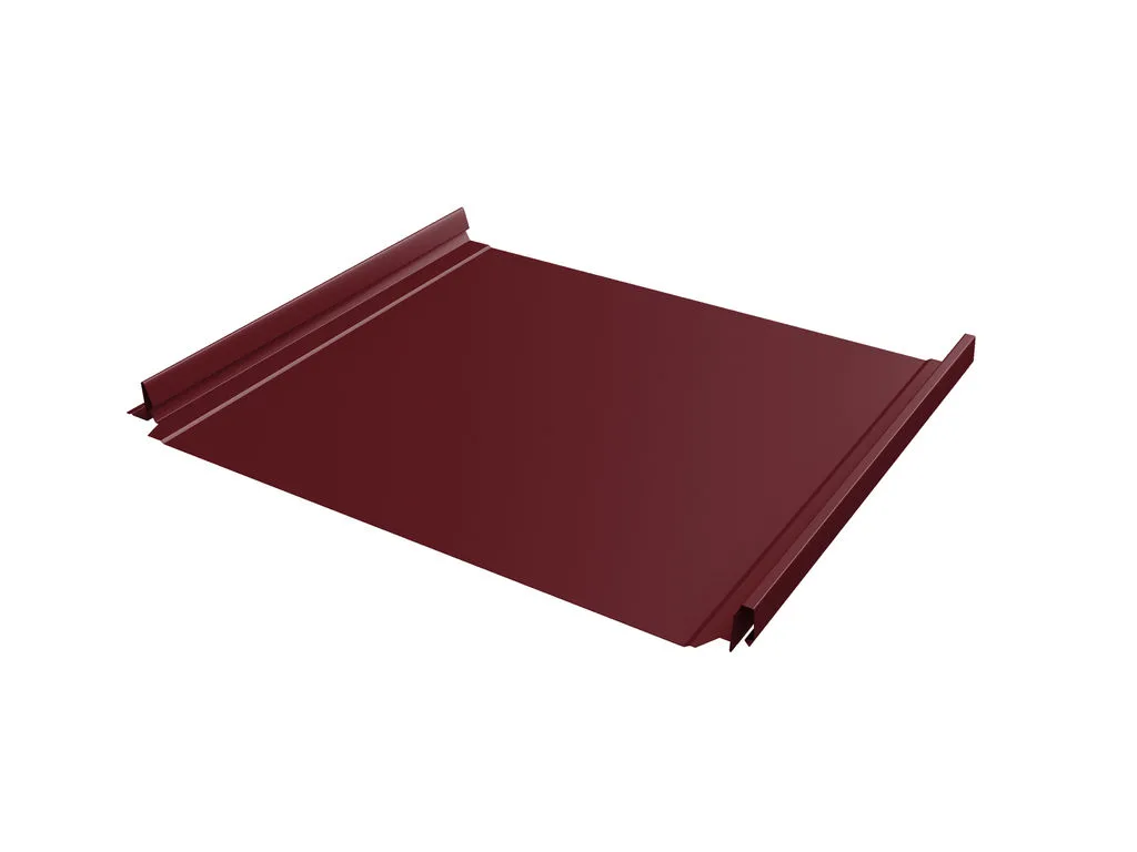 Кровля фальцевая Кликфальц Pro Grand Line 0,5 Quarzit lite RAL 3005 красное