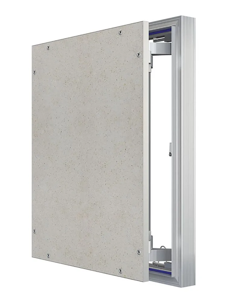 Люк ревизионный D Ceramo Optimum 400х500 скрытый монтаж петля алюминий EVECS