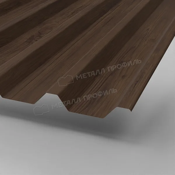 Профлист МЕТАЛЛ ПРОФИЛЬ С-44x1000-A Металл Профиль (ECOSTEEL_MA-01-МореныйДуб-0,5), Мореный Дуб