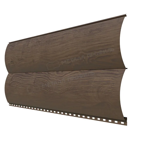 Сайдинг МЕТАЛЛ ПРОФИЛЬ Woodstock-28х330 (ECOSTEEL-01-МореныйДуб-0.5)