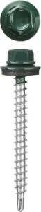 Саморез кровельный, металл-дерево, сверло 4,8х29 RAL 6005