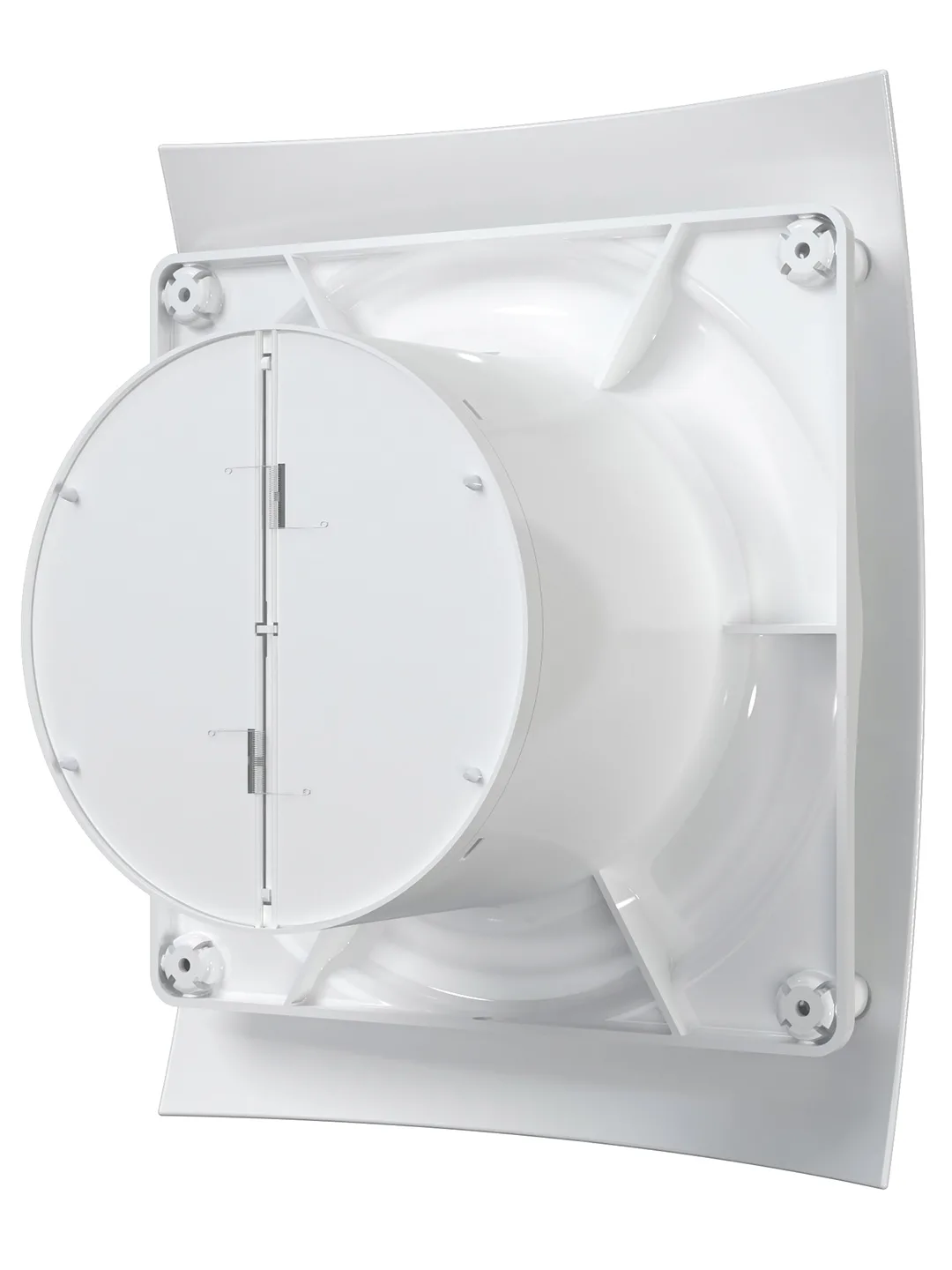 Вентилятор накладной BREEZE D125 обратный клапан Matt white DICITI