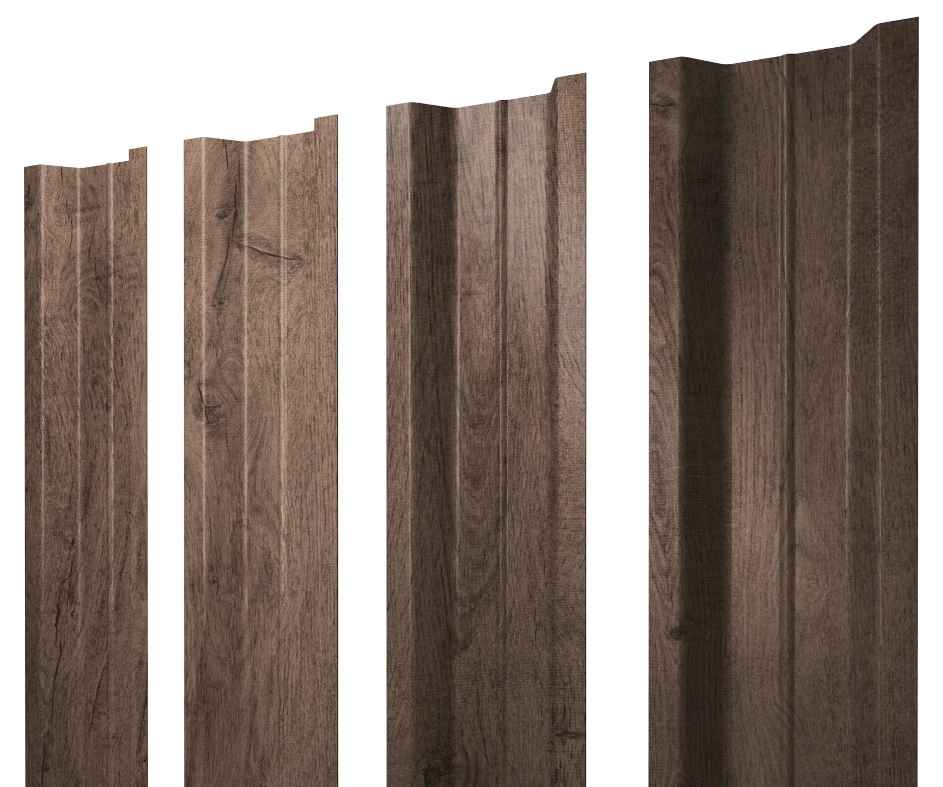 Штакетник П-образный В с прямым резом 0,45 Print Premium Almond Wood Fresh