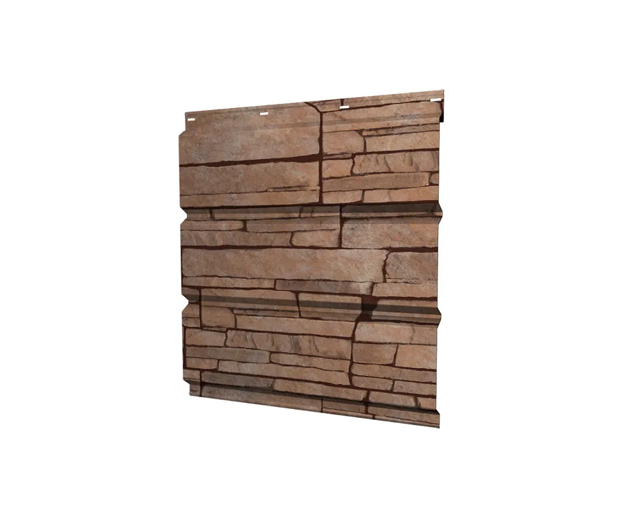 Софит металлический без перфорации 0,45 Print Elite с пленкой Sand Stone TwinColor