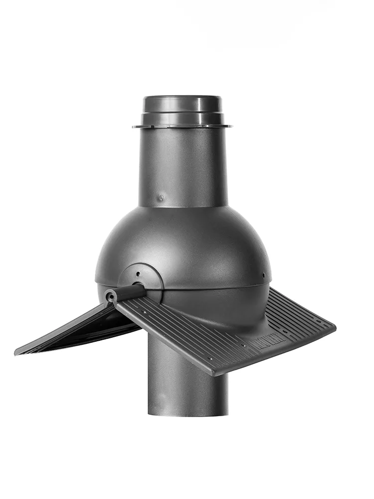 Выход канализации коньковый Krovent Пайп Кон (Pipe-Cone) серый