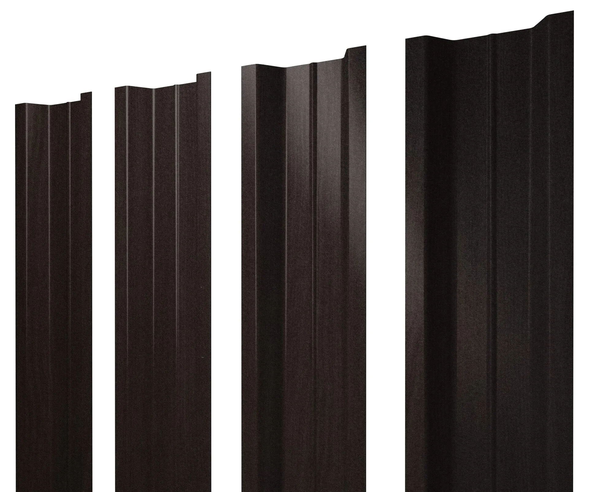 Штакетник П-образный В с прямым резом 0,45 Print Elite Coffee Wood Blesk TwinColor