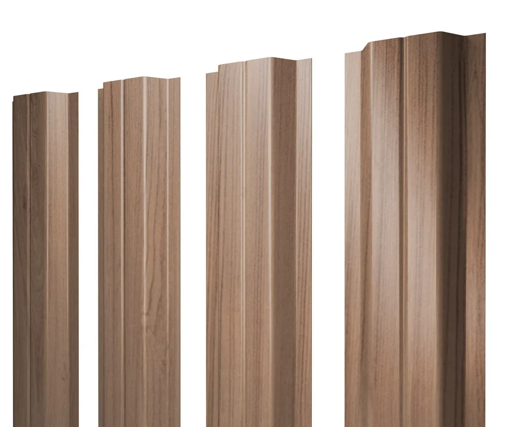 Штакетник П-образный A с прямым резом 0,45 Print Elite Honey Wood TwinColor