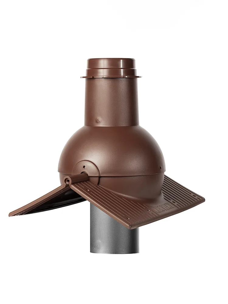 Выход канализации коньковый Krovent Пайп Кон (Pipe-Cone) коричневый