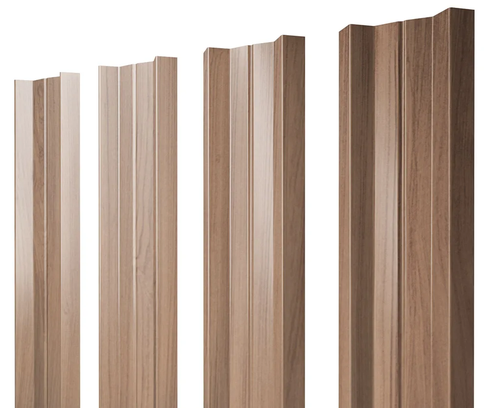 Штакетник М-образный А с прямым резом 0,45 Print Elite Honey Wood TwinColor