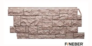 Фасадная панель FineBer Камень дикий терракотовый