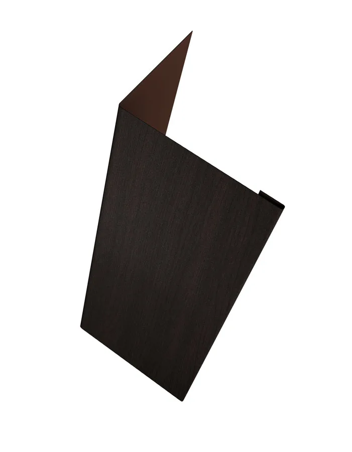 Нащельник (для калиток и ворот) 25х35 жалюзи Milan, Tokyo, Palermo 0,45 Print Elite с пленкой Coffee Wood TwinColor (L2,5)