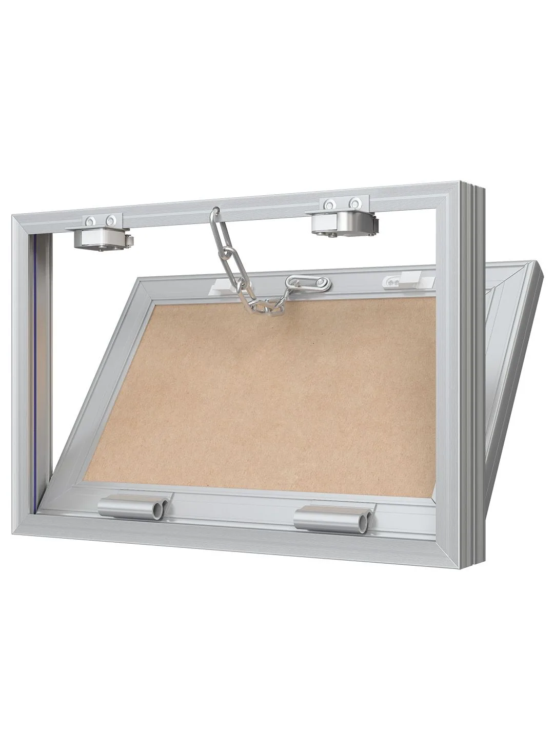 Люк ревизионный D Ceramo Base 300х200 скрытый монтаж съемный алюминий EVECS