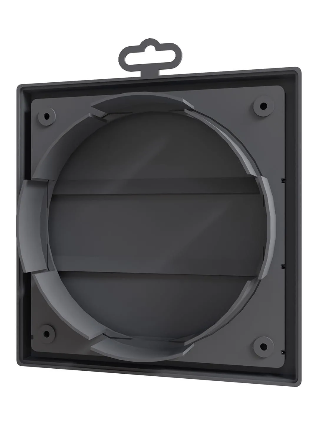 Выход стенной КФ фланец D150/160 жалюзи 190х190 ASA Gray ERA