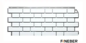 Фасадная панель FineBer Дачный Клинкерный кирпич белый
