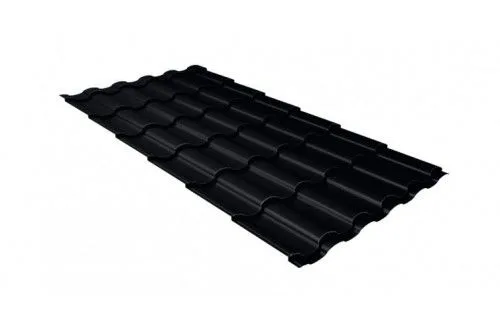 Металлочерепица кредо 0,5 Satin Мatt RAL 9005 черный