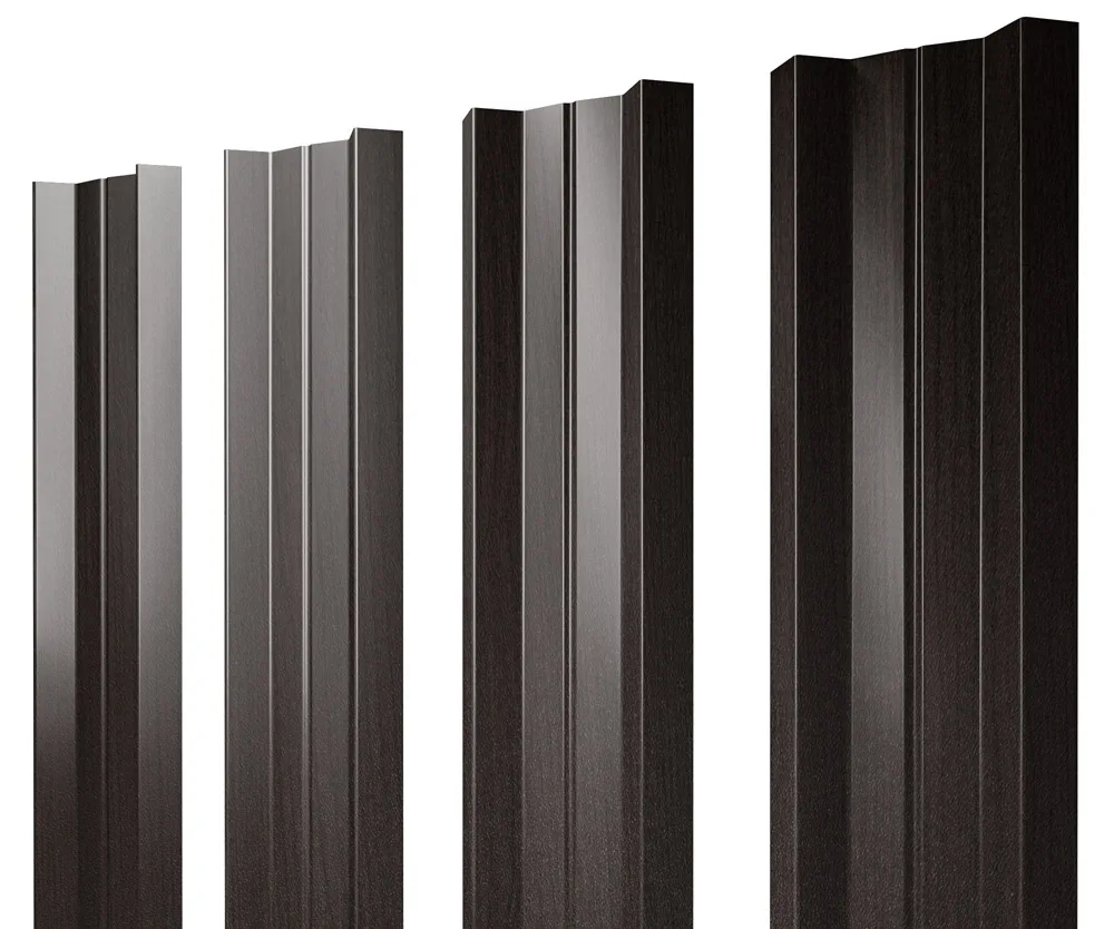 Штакетник М-образный А с прямым резом 0,45 Print Elite Coffee Wood Blesk TwinColor