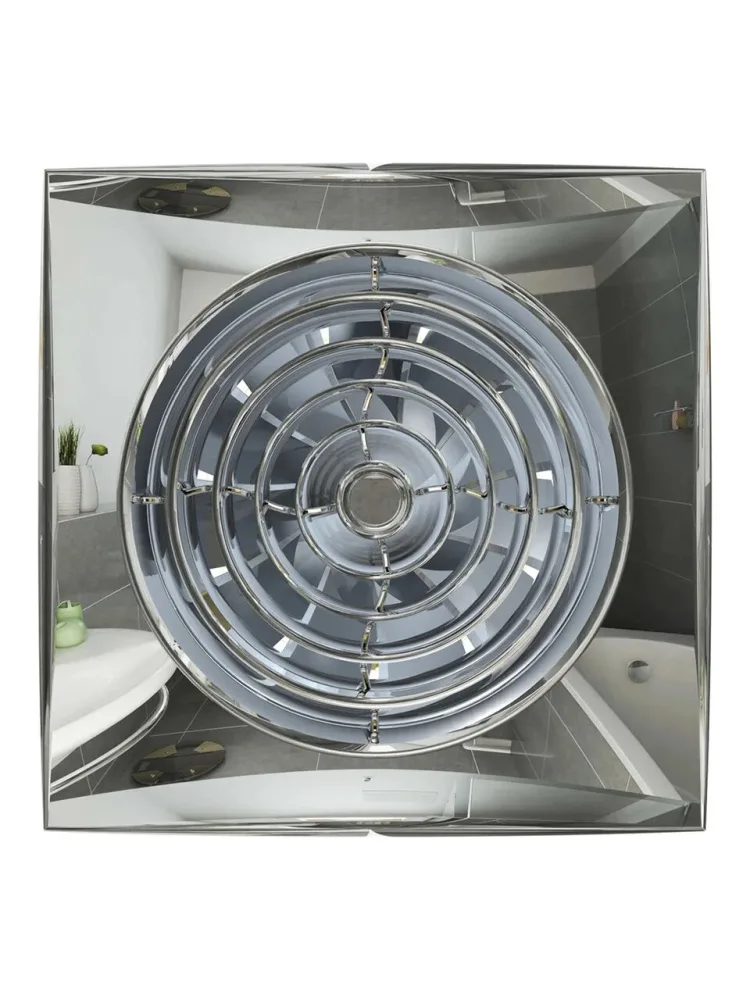 Вентилятор накладной AURA D100 обратный клапан Chrome DICITI