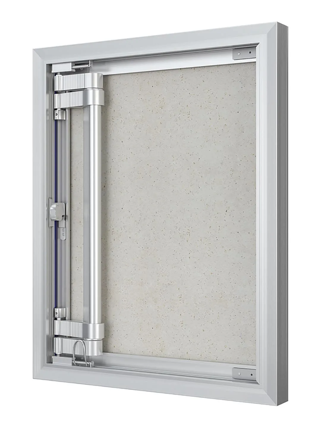 Люк ревизионный D Ceramo Optimum 400х500 скрытый монтаж петля алюминий EVECS