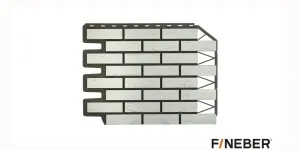 Фасадная панель FineBer Дачный кирпич Баварский белый