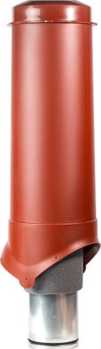 Выход вентиляции Krovent Пайп-ВТ (Pipe-VT) 125/700 изолированный красно-коричневый