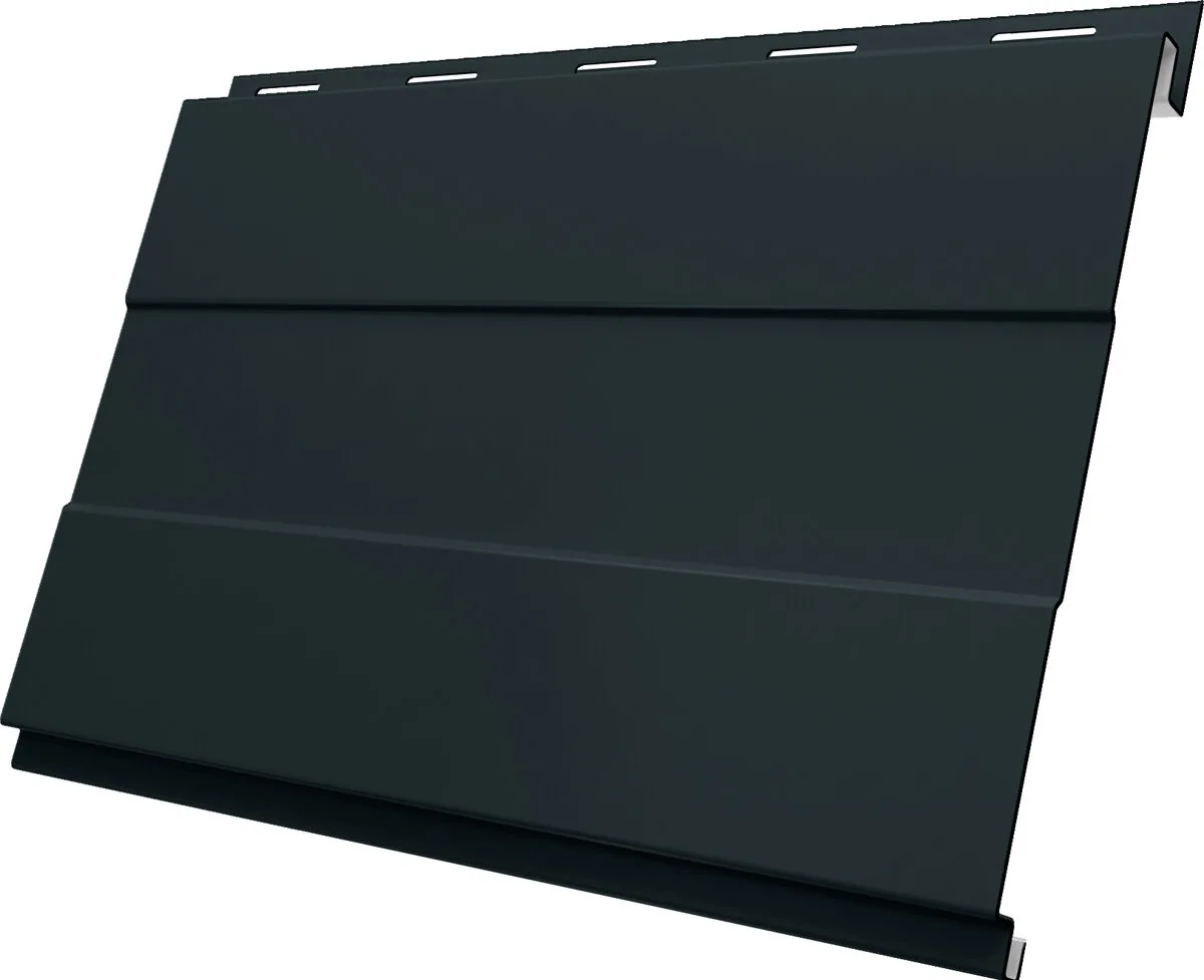 Сайдинг металлический Вертикаль проф Grand Line 0,5 GreenCoat Pural БТ матовый с пленкой RR2H3 (RAL 7016 антрацитово-серый)