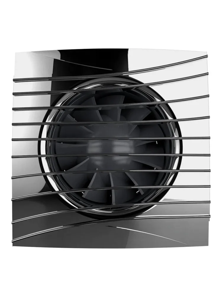 Вентилятор накладной SILENT D100 обратный клапан Chrome DICITI