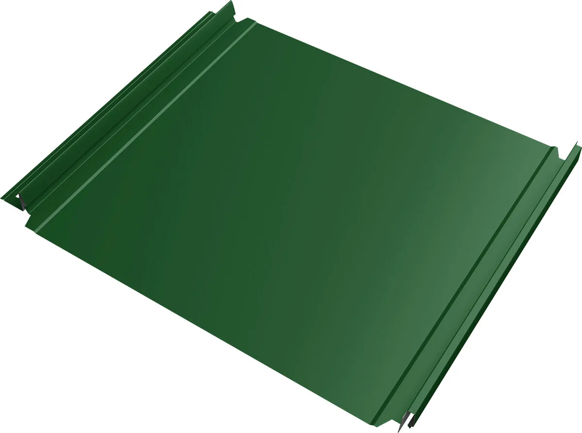 Кликфальц Double Pro Grand Line 0,45 ПЭ с пленкой на замках RAL 6002 лиственно-зеленый