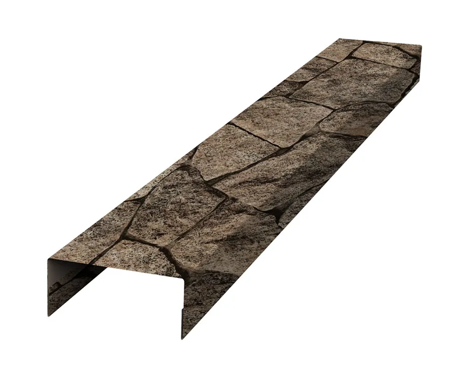 Крышка 45х20 жалюзи Texas 0,45 Print Elite с пленкой King Stone TwinColor (2м)