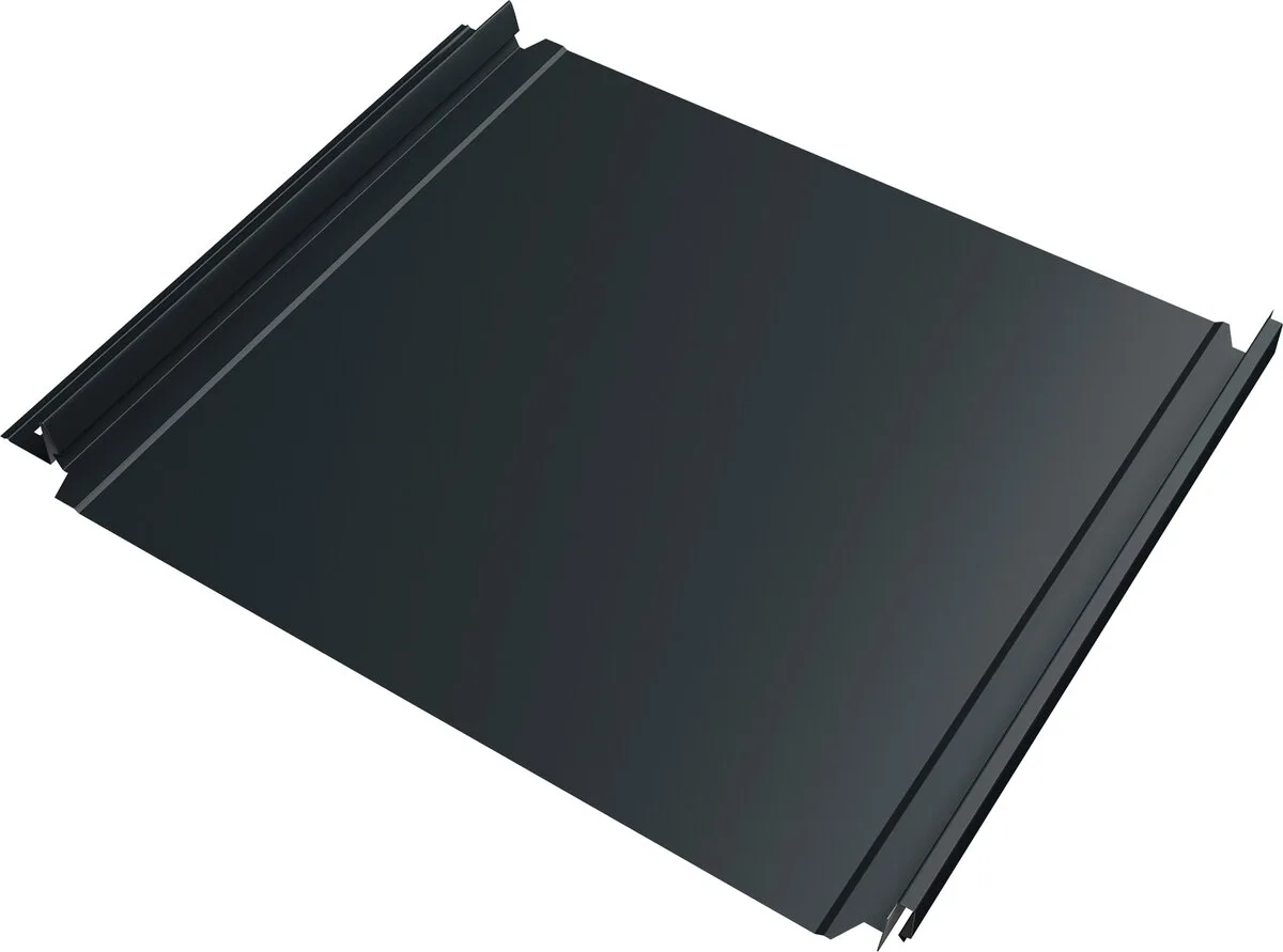 Кликфальц Double Pro Grand Line 0,5 Rooftop Бархат с пленкой на замках RAL 7016 антрацитово-серый