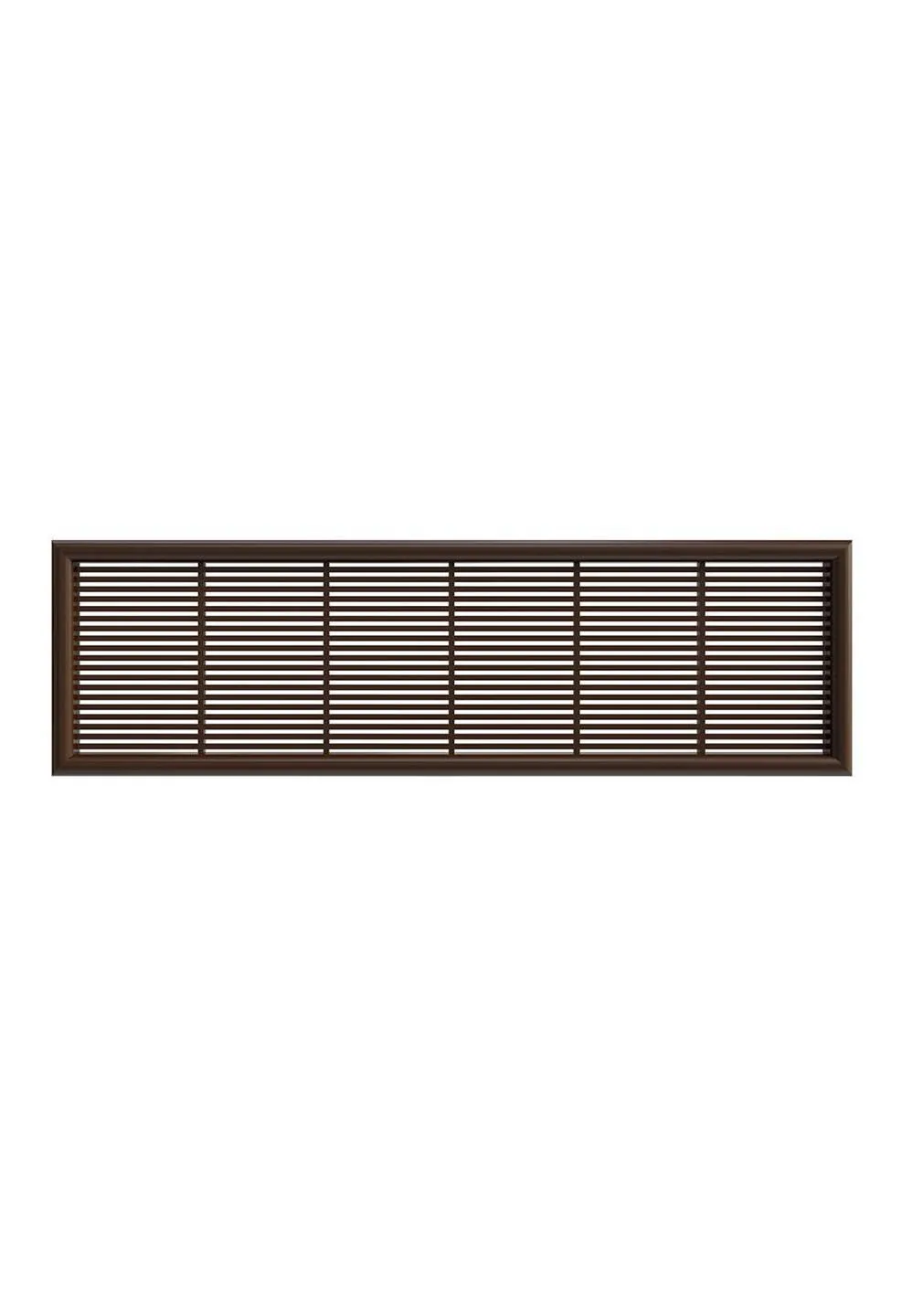 Решетка вентиляционная ДП фланец 220х60 переточная 227х67 пластик Brown ERA