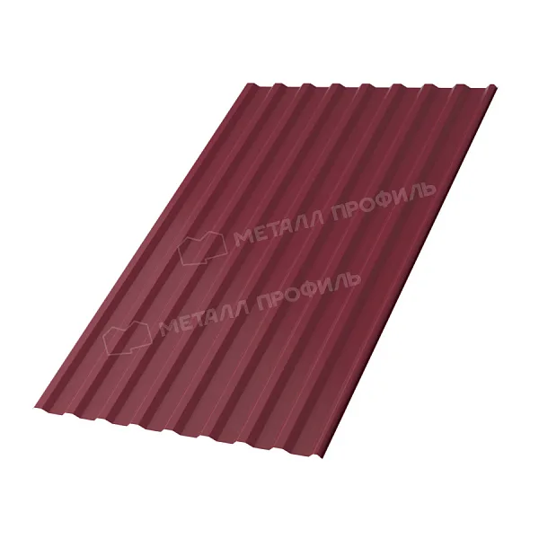 Профлист МЕТАЛЛ ПРОФИЛЬ МП-20x1100-R Металл Профиль (ПЭ-01-3005-0,65), RAL3005 Красное вино