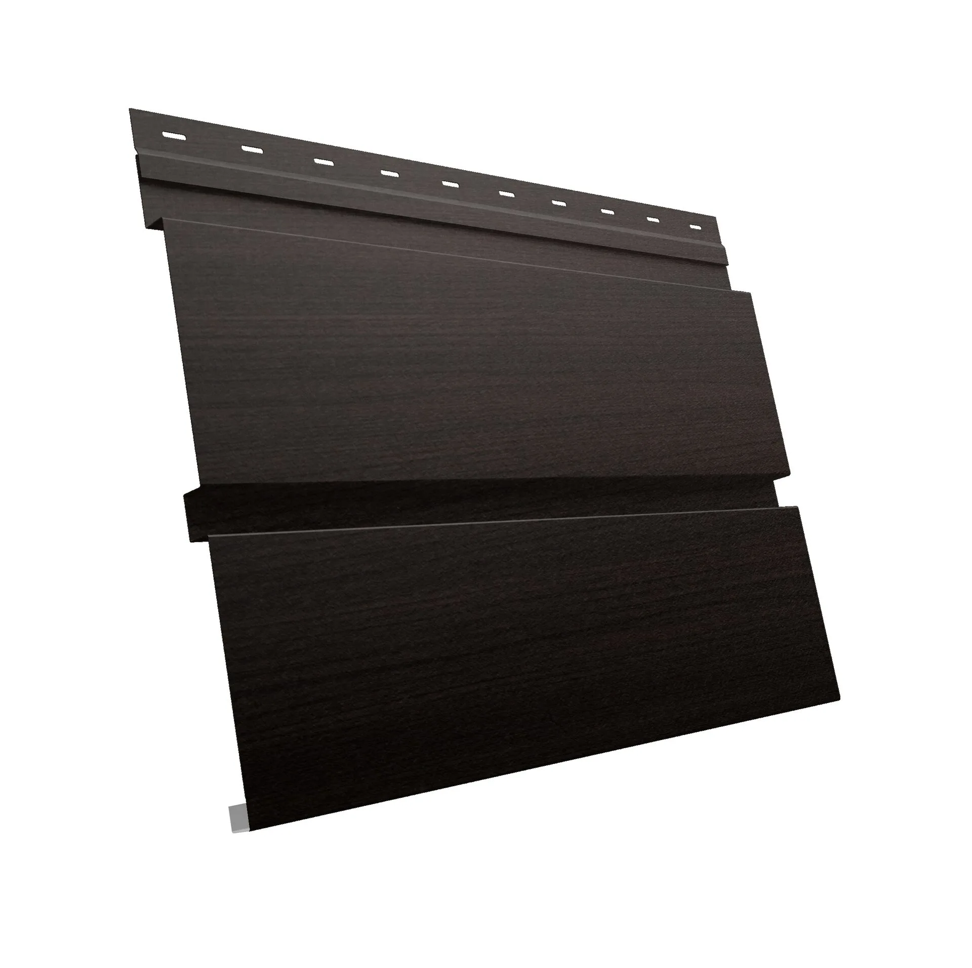 Софит металлический Квадро Брус без перфорации 0,45 Print Elite с пленкой Coffee Wood TwinColor