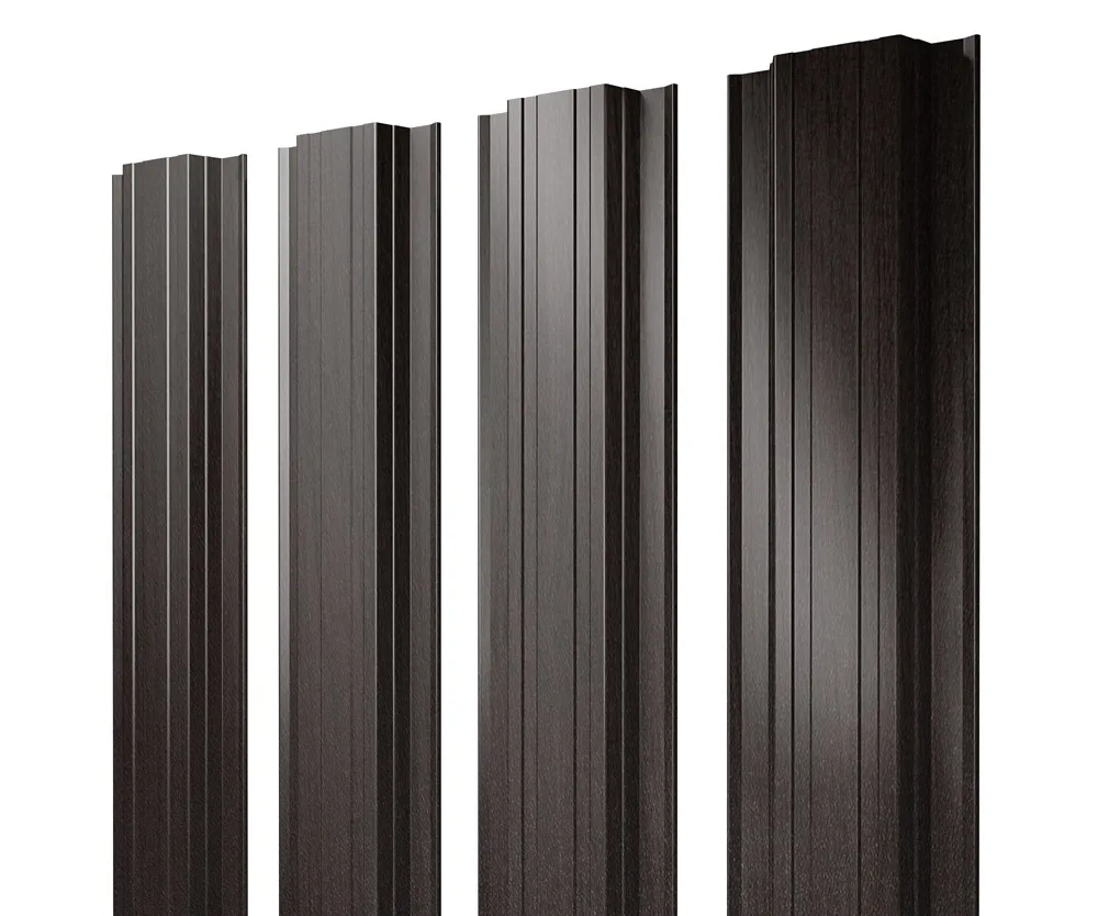 Штакетник Прямоугольный с прямым резом 0,45 Print Elite Coffee Wood TwinColor