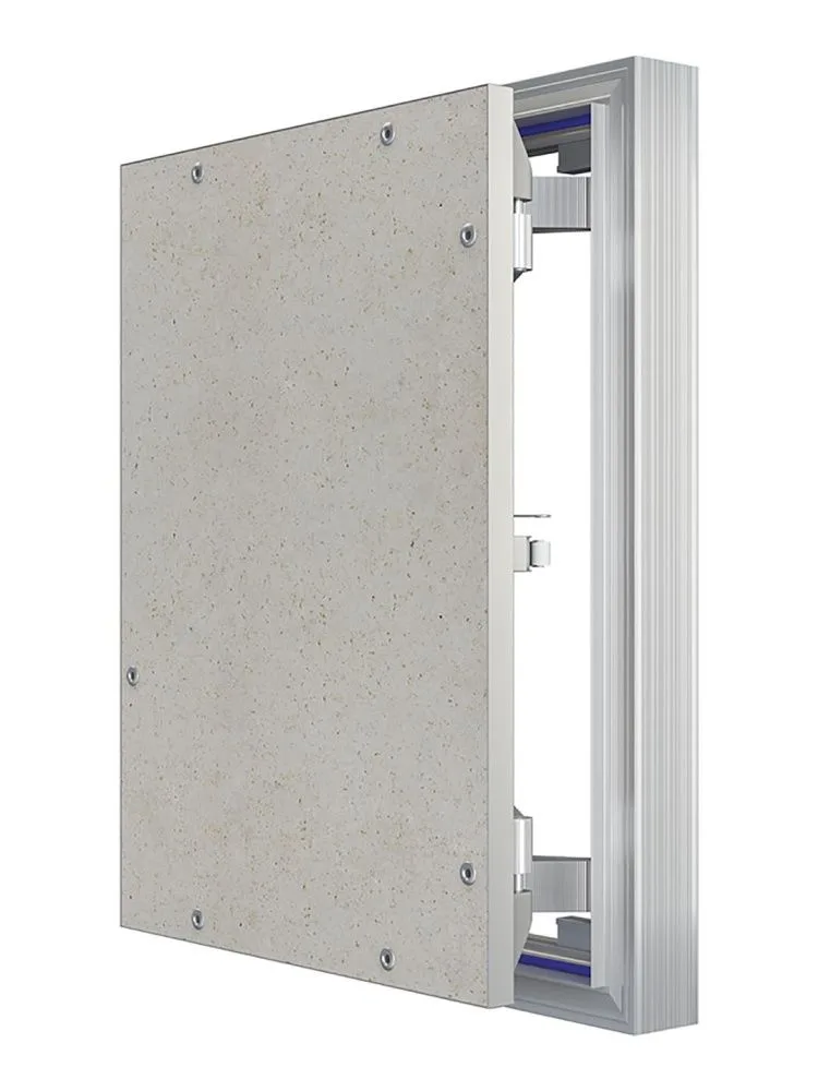 Люк ревизионный D Ceramo Optimum 300х400 скрытый монтаж петля алюминий EVECS