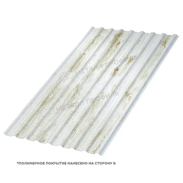 Профлист МЕТАЛЛ ПРОФИЛЬ МП-20x1100-R Металл Профиль (ECOSTEEL_MA-01-Беленый Дуб-0,5), Беленый Дуб