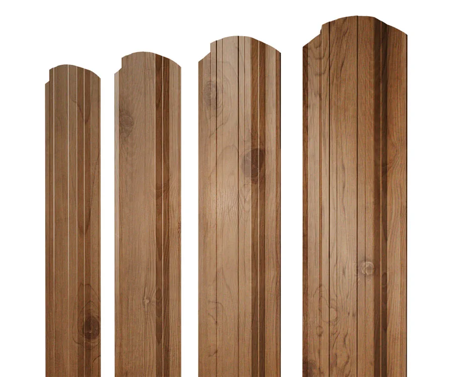 Штакетник Прямоугольный фигурный 0,45 Print Premium Pine Wood Fresh