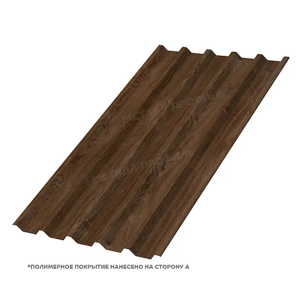 Профлист МЕТАЛЛ ПРОФИЛЬ С-44x1000-A Металл Профиль (ECOSTEEL_MA-01-МореныйДуб-0,5), Мореный Дуб
