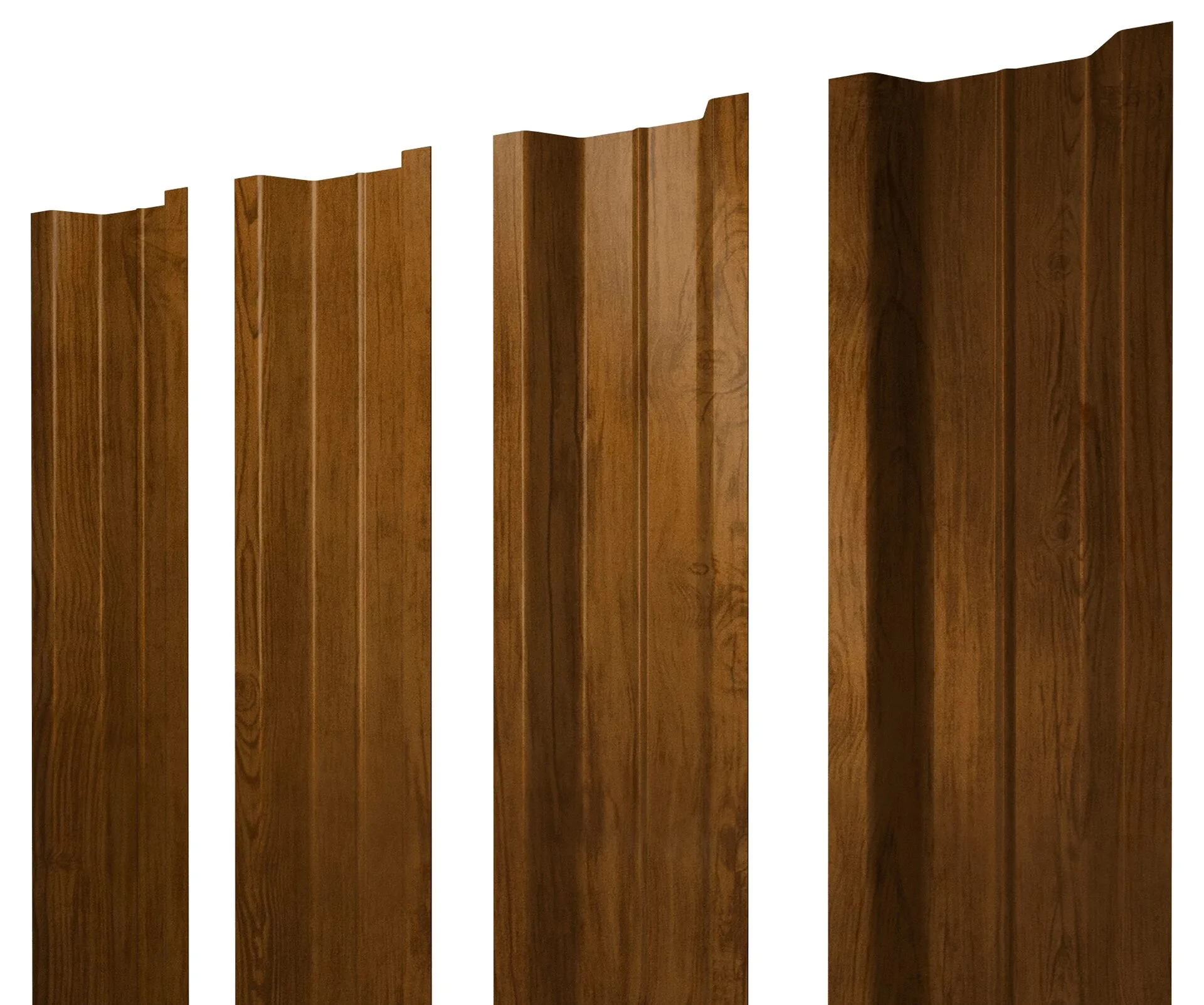 Штакетник П-образный В с прямым резом 0,45 Print Elite Golden Wood TwinColor