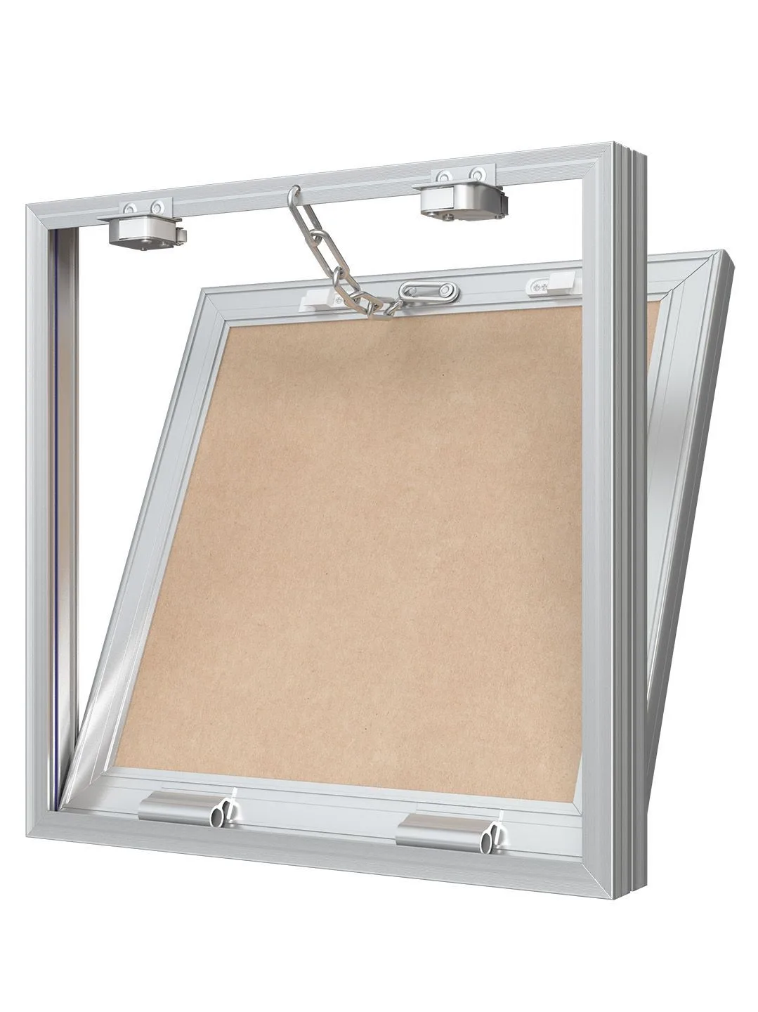 Люк ревизионный D Ceramo Base 300х300 скрытый монтаж съемный алюминий EVECS