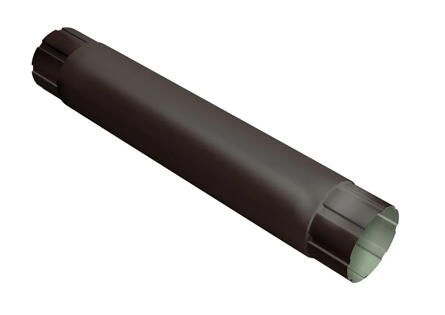 Труба круглая соединительная Optima Matt 90мм 1м RAL 8017