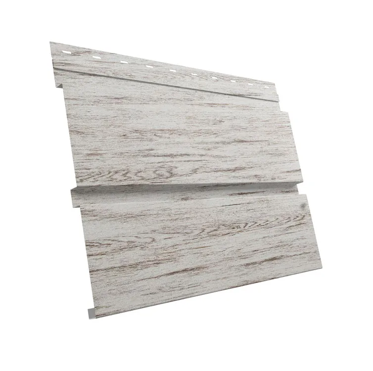 Софит металлический Квадро Брус с перфорацией 0,45 Print Elite с пленкой Snow Wood TwinColor