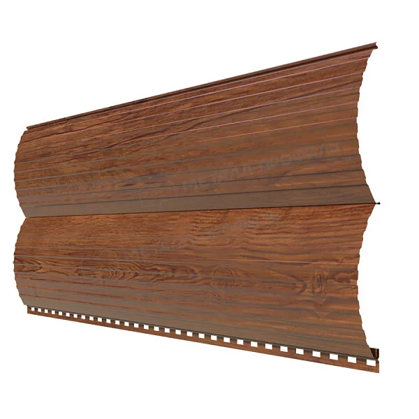 Сайдинг МЕТАЛЛ ПРОФИЛЬ Woodstock-Т-28х330 (ECOSTEEL-01-МореныйДуб-0.5)